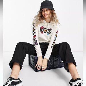 VANS Tangled Pressed Floral Pullover Hoodie Size XS